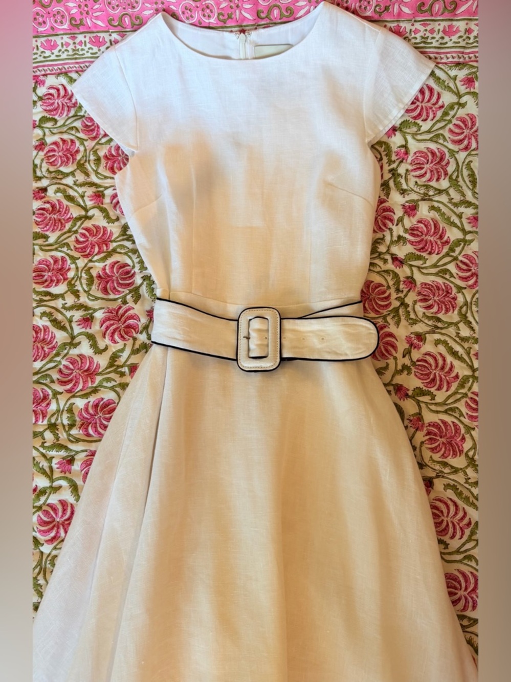 Reformation Felipe Belted Linen Dress In White, NWOT, never worn, no flaws. - Picture 11 of 16